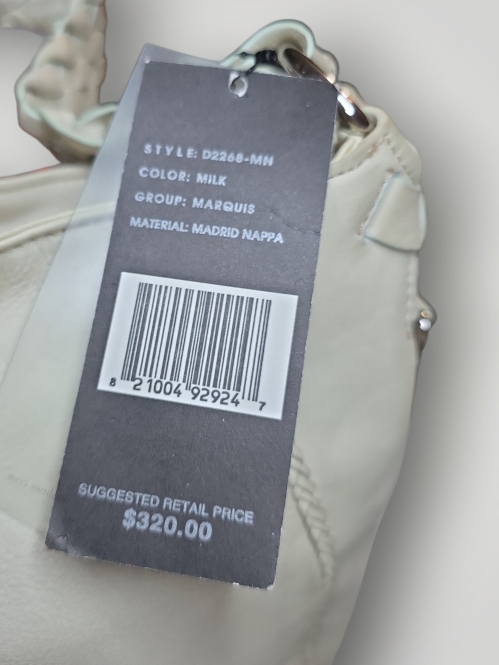 Donald J. Pliner Vintage Cream Braided-Handle Shoulder Bag NWT Retail $320 - Picture 15 of 15